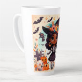 Beautiful little witch halloween party latte mok (Linkerhoek)