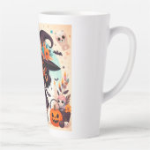 Beautiful little witch halloween party latte mok (Rechts)