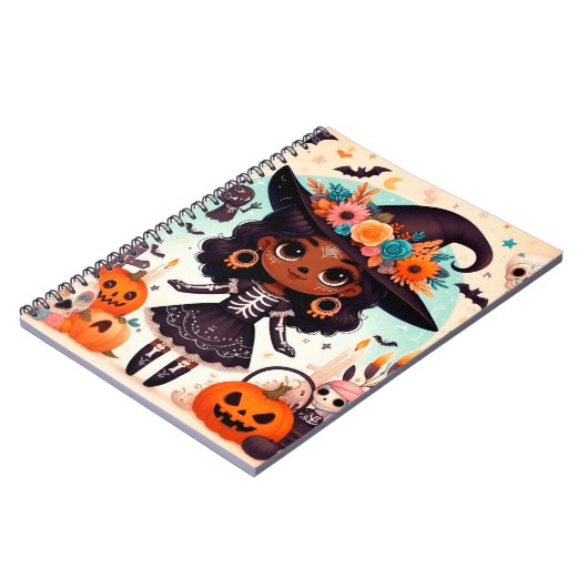 Beautiful little witch halloween party notitieboek (Linkerzijde)