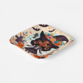 Beautiful little witch halloween party papieren bordje (Gebogen)