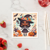 Beautiful little witch halloween party servet (Insitu)