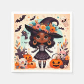 Beautiful little witch halloween party servet (Voorkant)