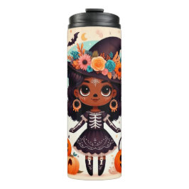 Beautiful little witch halloween party thermosbeker