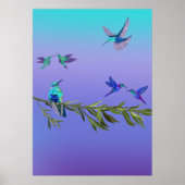 Beautiful love birds wall art poster (Voorkant)