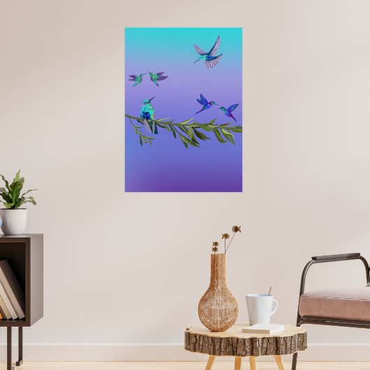 Beautiful love birds wall art poster (Woonkamer 3)