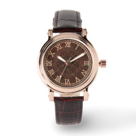 Beautiful Luxurious Brown Pattern Horloge