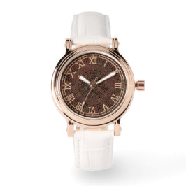 Beautiful Luxurious Brown Pattern Horloge