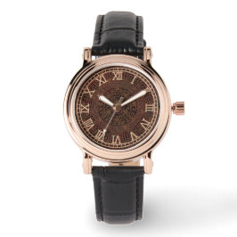 Beautiful Luxurious Brown Pattern Horloge