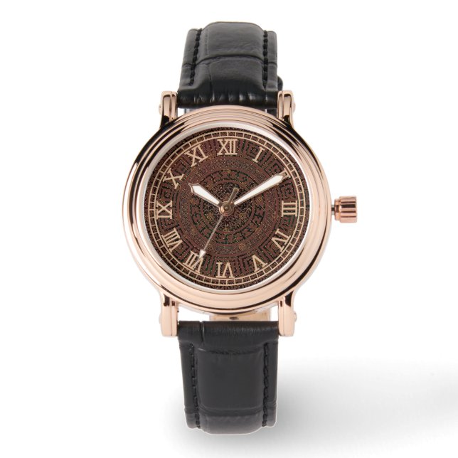 Beautiful Luxurious Brown Pattern Horloge (Voorkant)