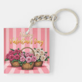Beautiful Luxury Floral Love Popular Collection Sleutelhanger (Achterkant)