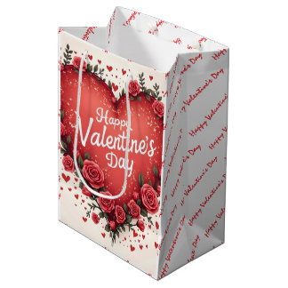 Beautiful Luxury Floral Love Trendy Collection Medium Cadeauzakje