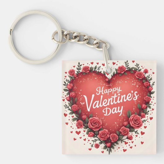 Beautiful Luxury Floral Love Trendy Collection Sleutelhanger (Voorkant)