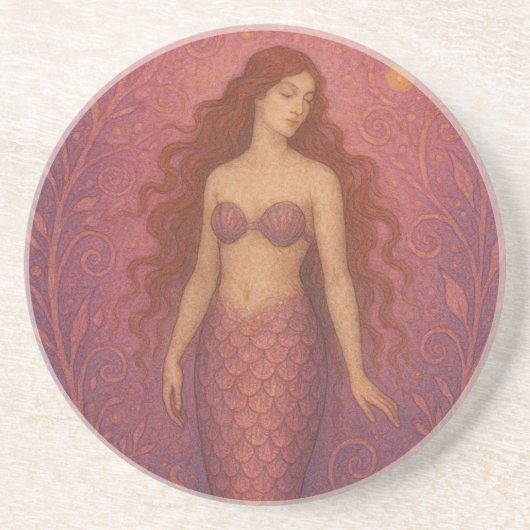 Beautiful Magical Mermaid Zandsteen Onderzetter (Voorkant)