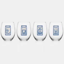 Beautiful Mahjong Joker Wine Glasses Wijnglas Zonder Voet