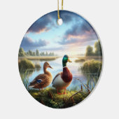 Beautiful Mallard Ducks Keepsake Keramisch Ornament (Links)