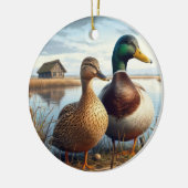 Beautiful Mallard Ducks Keepsake Keramisch Ornament (Links)