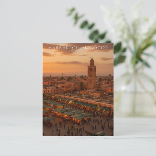 Beautiful Marrakech  Sunset View Koutoubia Souk Briefkaart (Staand voorkant)