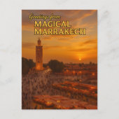 Beautiful Marrakech Sunset View Koutoubia Square Briefkaart (Voorkant)