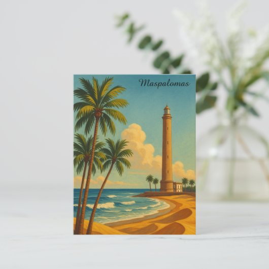 Beautiful Maspalomas Meloneras Beach Gran Canaria Briefkaart (Staand voorkant)