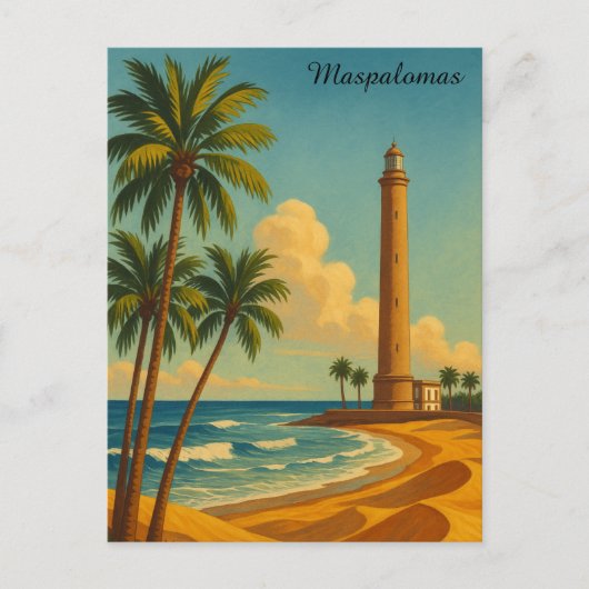 Beautiful Maspalomas Meloneras Beach Gran Canaria Briefkaart (Voorkant)