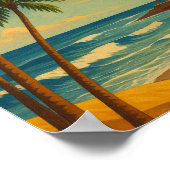 Beautiful Maspalomas Meloneras Beach Gran Canaria Poster (Hoek)