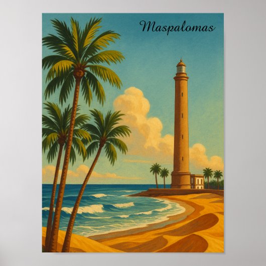 Beautiful Maspalomas Meloneras Beach Gran Canaria Poster (Voorkant)