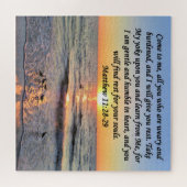 BEAUTIFUL MATTHEW 11:28 SUNRISE FOTO-ONTWERP LEGPUZZEL (Horizontaal)