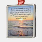 BEAUTIFUL MATTHEW 11:28 SUNRISE FOTO-ONTWERP METALEN ORNAMENT (Links)