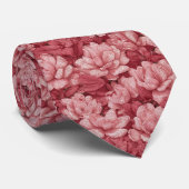 Beautiful Menswear Ties Gardenias Floral Stropdas (Opgerold)