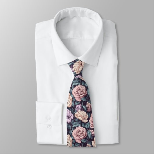 Beautiful Menswear Ties Rose Floral Stropdas (Gebonden)