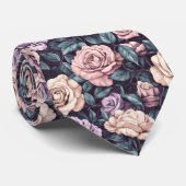 Beautiful Menswear Ties Rose Floral Stropdas (Opgerold)
