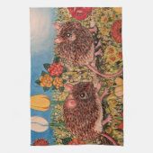  Beautiful mice with flowers Kitchen Towel  Theedoek (Verticaal)