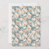 Beautiful Minimal Tulip Flower Spring Wedding Kaart (Achterkant)
