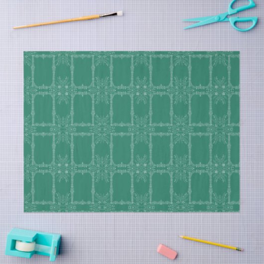 Beautiful Mint Green Flower Tissuepapier (Craft)