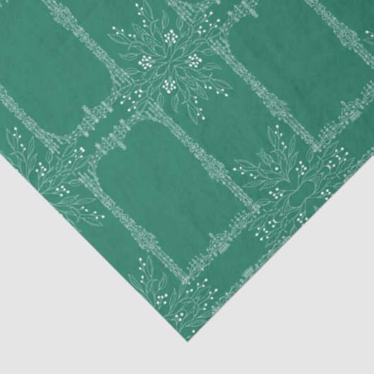 Beautiful Mint Green Flower Tissuepapier (Detail)