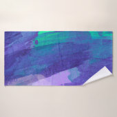 Beautiful mixed media painting. Trendy hand painte Badhanddoek (Badhanddoek)