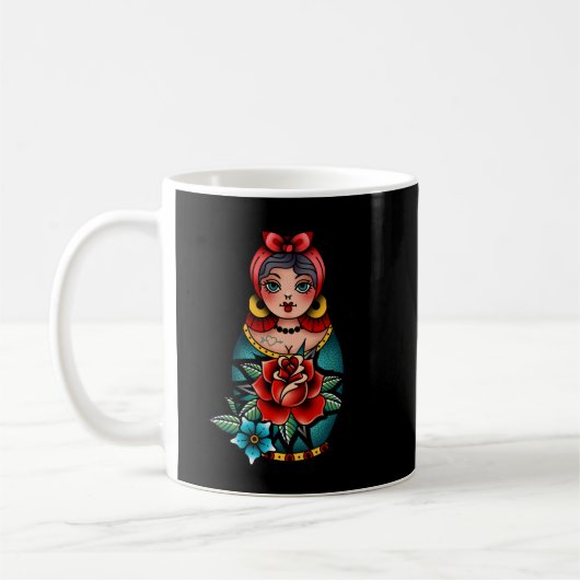 Beautiful Model Russian Doll Russian Doll Matryo Koffiemok (Links)