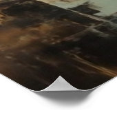 Beautiful Modern Abstract  old small town painting Poster (Hoek)