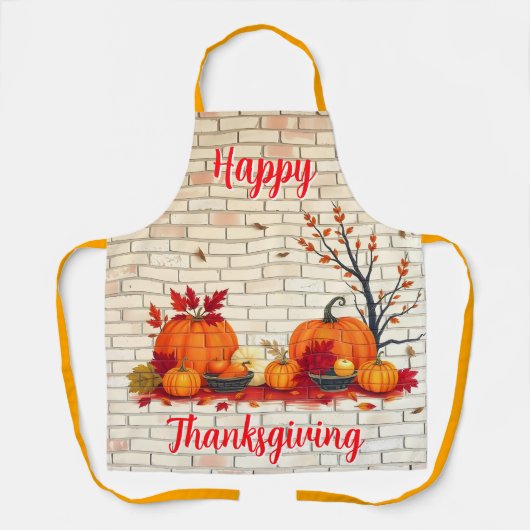 Beautiful Modern Happy Thanksgiving Fall Schort (Voorkant)