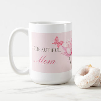 Beautiful Mom Mug with Butterfly and Flower Koffiemok
