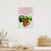 BEAUTIFUL MONARCH BUTTERFLY ISAIAH 40:31 VERSE POSTER (Keuken)