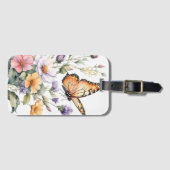 Beautiful Monarch Butterfly Watercolor Bagagelabel (Voorkant (horizontaal))