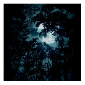 Beautiful Moon Glow Though Trees  Perfect Poster (Voorkant)