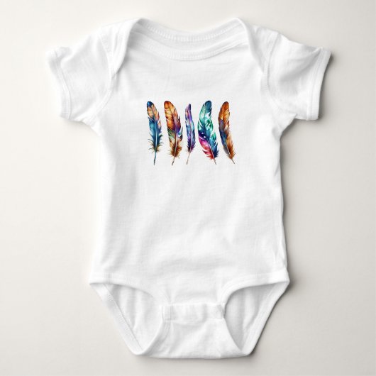 Beautiful Multicolor Boho Feathers - Graphic Art Romper (Voorkant)