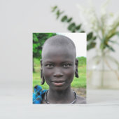 Beautiful Mursi Woman with Pierced Ears Briefkaart (Staand voorkant)