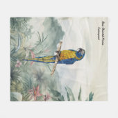 Beautiful nature inspired Endangered Macaw Fleece Deken (Voorkant (Horizontaal))