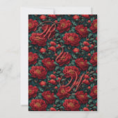 Beautiful Nature Peonies Romantic Wedding Kaart (Achterkant)
