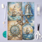 Beautiful Nautical Themed Decoupage Tissuepapier (Craft)