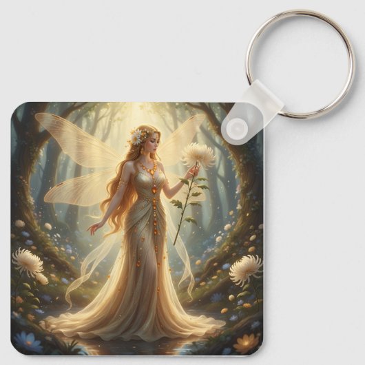 Beautiful November Topaz Fairy Sleutelhanger (Achterkant)