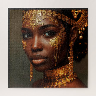 Beautiful Nubian Goddess in Gold Legpuzzel